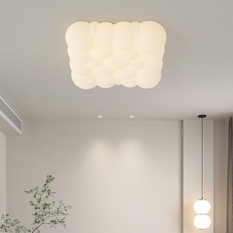 Contemporary Nordic Bubble Hardware Acrylic LED Flush Mount Ceiling Light For Bedroom