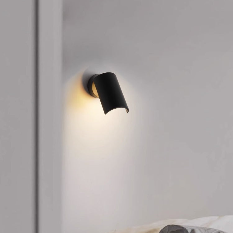 Modern Minimalist Half Circle Rotatable Aluminum LED Wall Sconce Lamp For Bedroom