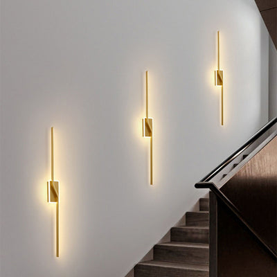 Modern Minimalist Bar Aluminum Silicone Acrylic LED Wall Sconce Lamp For Living Room