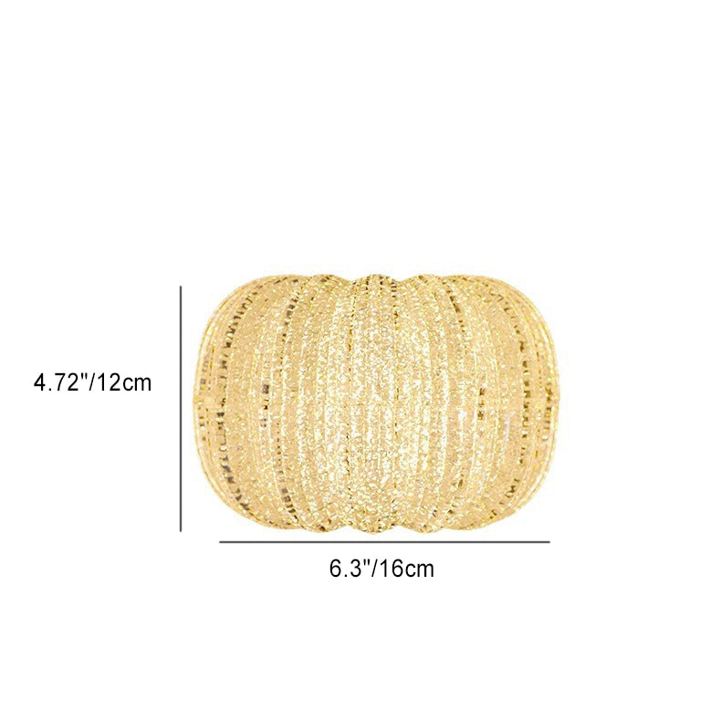 Contemporary Creative Round Pumpkin Hardware Acrylic LED Pendant Light For Bedroom