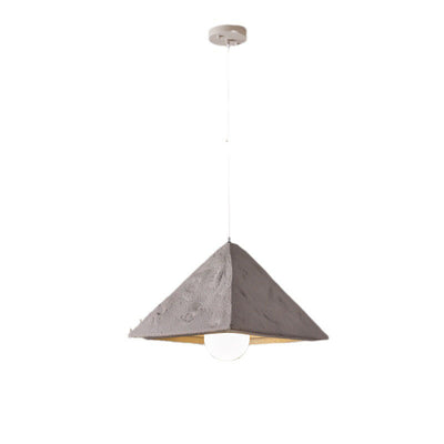 Contemporary Nordic Plexiglas Triangular Tapered 1-Light Pendant Light For Dining Room