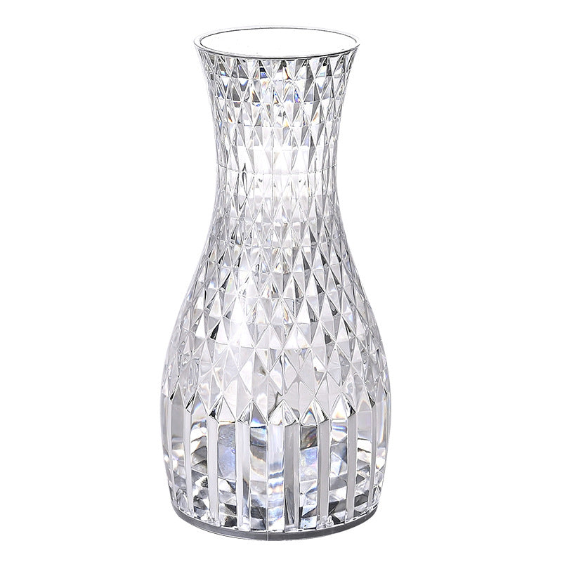 Modern Art Deco Acrylic Bottle Design Petal Effect USB LED Table Lamp For Bedroom