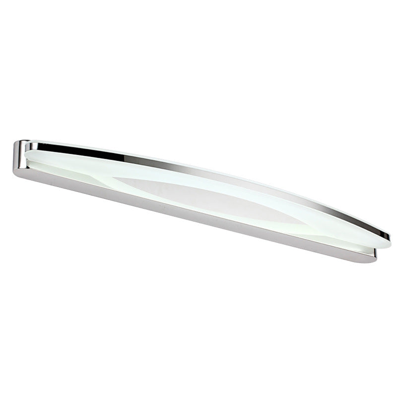 Contemporary Simplicity Arched Stainless Steel Acrylic LED Vanity Mirror Front Wall Sconce Lamp For Bathroom