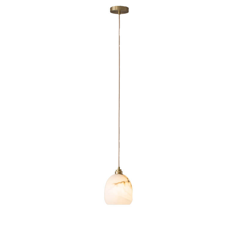 Light Luxury Minimalist Brass Lucite 1-Light Pendant Light