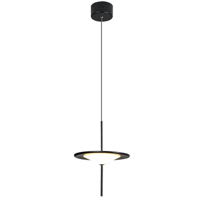 Contemporary Nordic Acrylic Flying Saucer Shade Hardware LED Pendant Light For Living Room