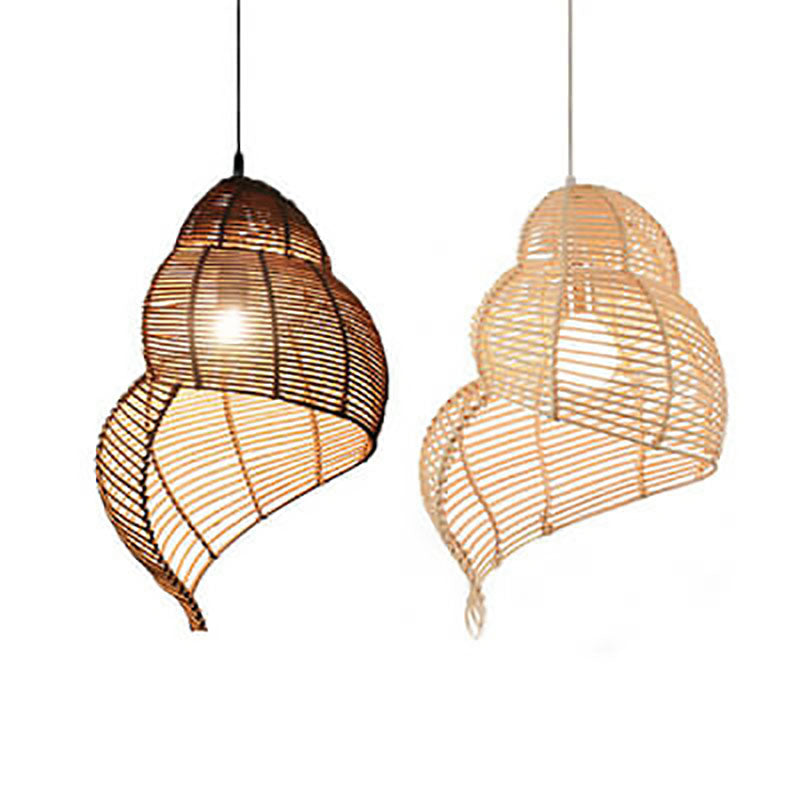 Modern Creative Personality Rattan Conch 1-Light Pendant Light