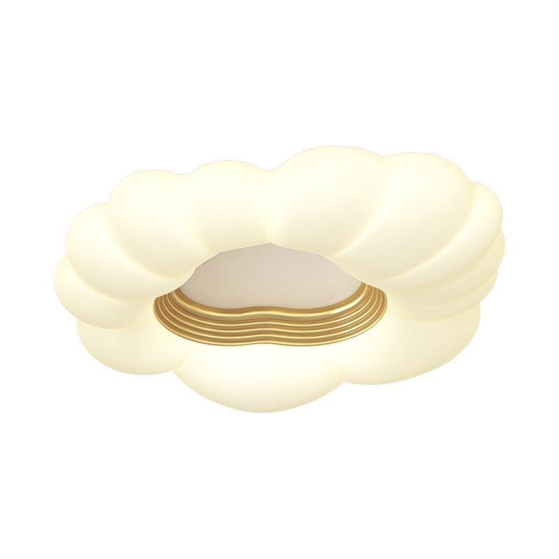 Plafonnier LED en fer de forme nuage créative contemporaine pour salon 