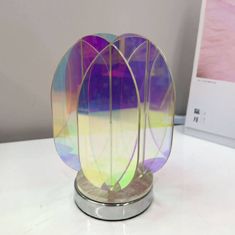 Modern Clear Dazzle Acrylic Geometry LED Art Decoration Table Lamp