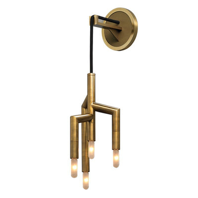 Contemporary Industrial Copper Strip Pendant 4-Light Wall Sconce Lamp For Hallway