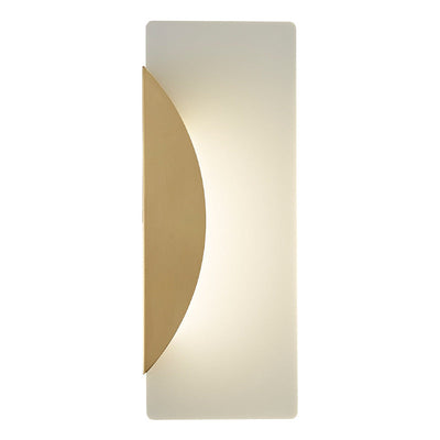 Contemporary Luxury Full Copper Rectangular Acrylic LED Wall Sconce Lamp For Bedroom