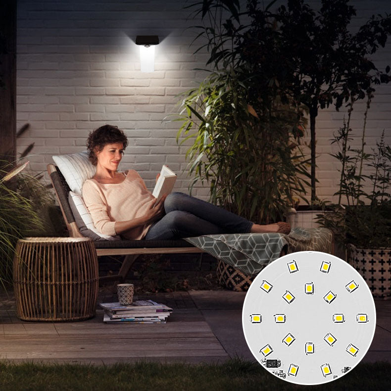 Zeitgenössische Einfachheit Solar Wasserdichte ABS Spalte LED Outdoor Wand Leuchte Lampe Für Garten 