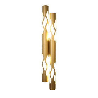 Modern Luxury Cylindrical Iron Acrylic 4-Light Wall Sconce Lamp