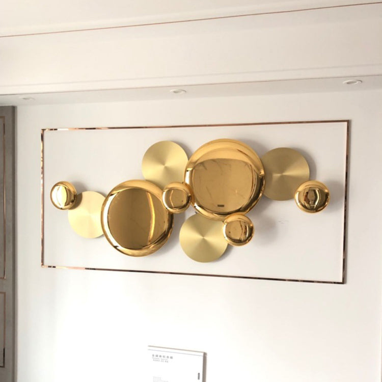 Applique murale LED ronde en métal de luxe moderne pour salon 