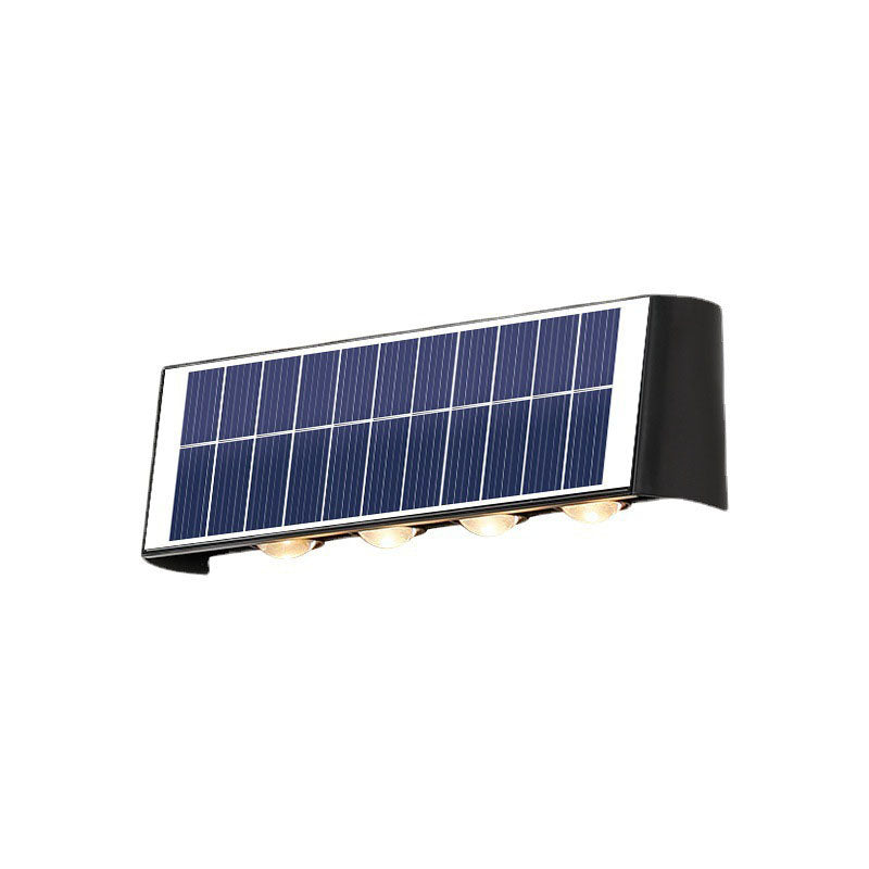 Modern Simplicity Solar Waterproof Rectangular ABS PMMA LED Wall Sconce Lamp For Outdoor Patio