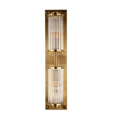 Modern Creative Light Luxury Crystal Strip Square 2-Light Wall Sconce Lamp