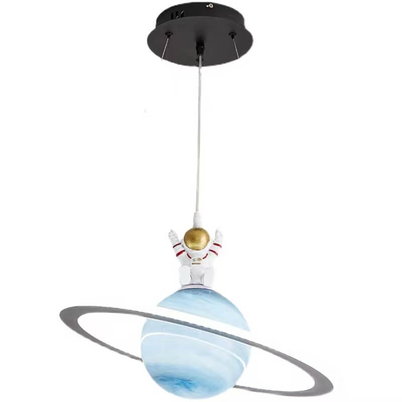 Contemporary Nordic Iron Acrylic Planet LED Pendant Light For Bedroom