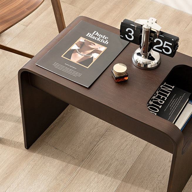 Modern Minimalist Square Wood Coffee Table For Living Room