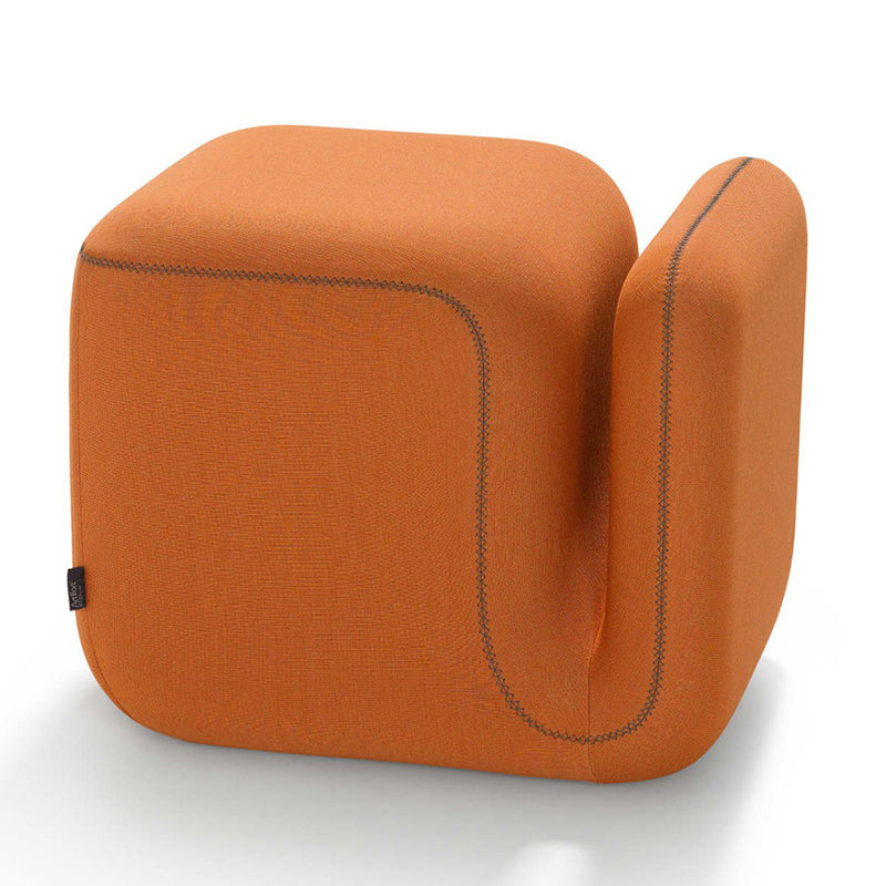 Modern Simplicity Fabric Wood Sponge Cube Vanity Stool Backless For Bedroom