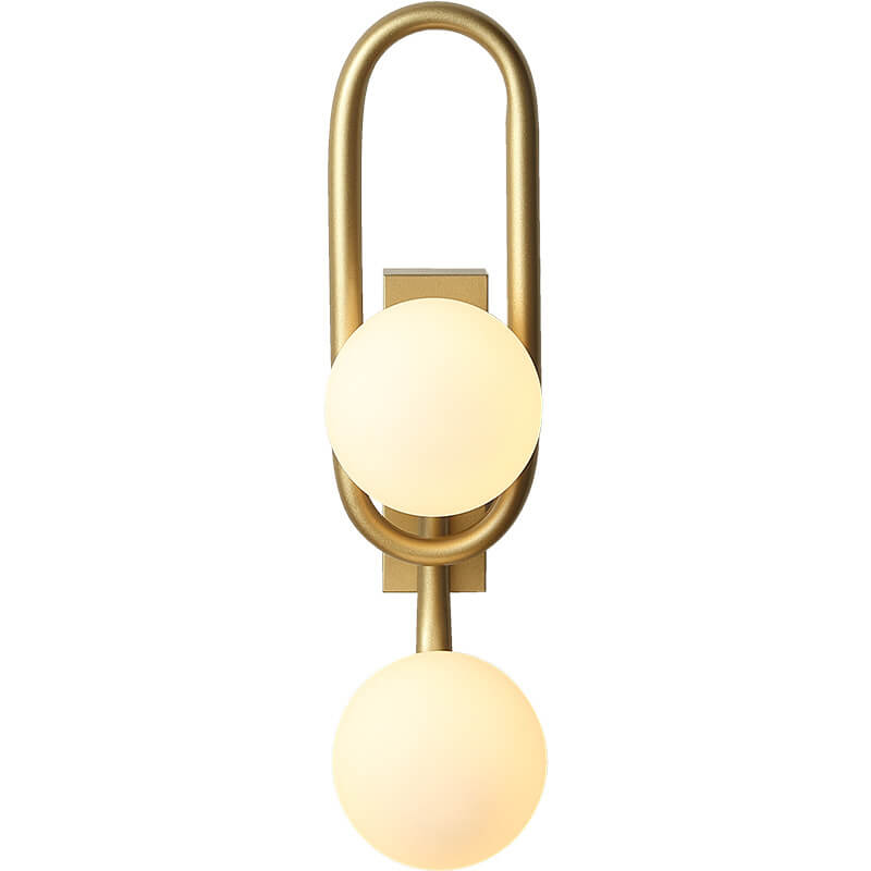 Modern Light Luxury Simple Iron Gold Magic Bean 2-Light Wall Sconce Lamp