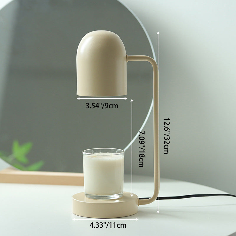 Modern Minimalist Iron Cylinder 1-Light Melting Wax Table Lamp For Bedroom