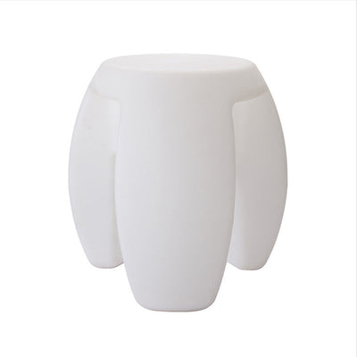 Modern Minimalist Round Plastic LED Illuminated Waterproof Bar Stool For Entertainment Room