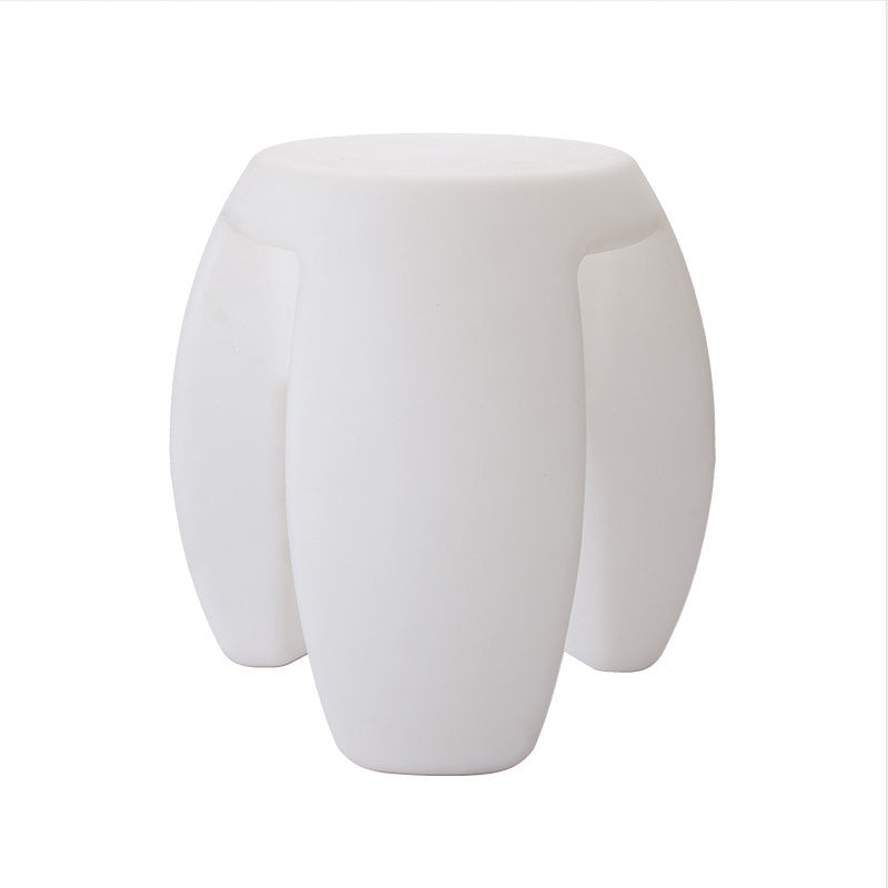 Modern Minimalist Round Plastic LED Illuminated Waterproof Bar Stool For Entertainment Room