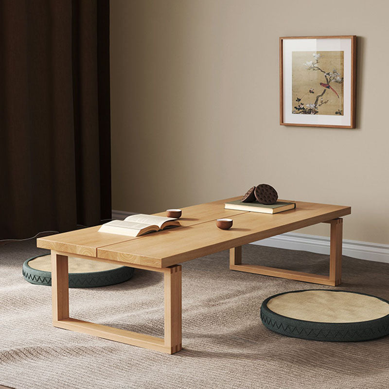 Traditional Chinese Pine Wood Rectangular Coffee Table For Living Room