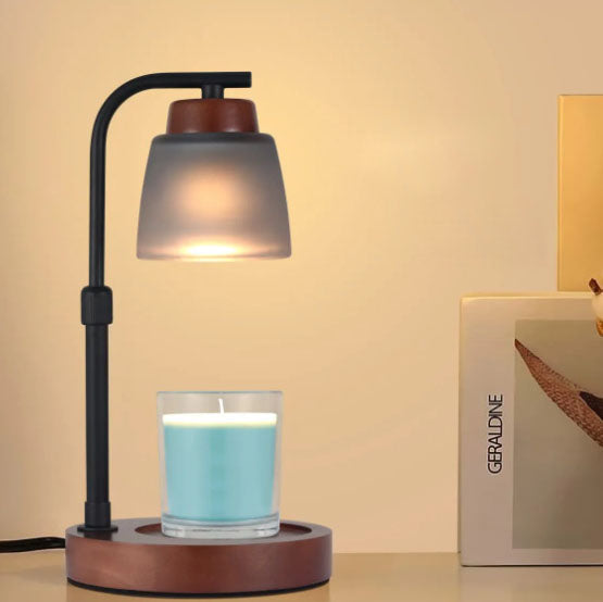 Moderne einfache Tischlampe aus schmelzendem Wachs mit 2-Licht-Eisenkuppel 