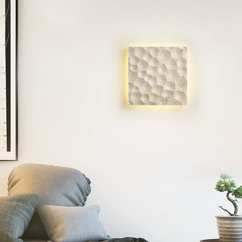 Contemporary Creative Stone Square LED Wall Sconce Lamp For Living Room