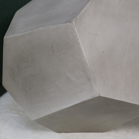 Contemporary Industrial Hexagonal Magnesium Oxide End Table For Living Room