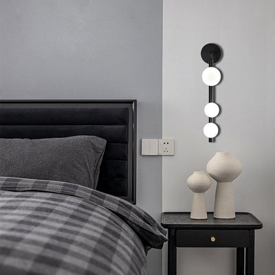 Modern Simplicity Iron Glass Ball 3/5/7-Light Wall Sconce Lamp For Living Room