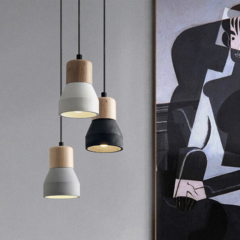 Nordic Cement Tapered 1-Light Mini LED Pendant Light