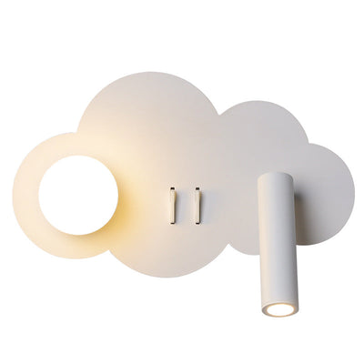 Contemporary Simplicity Aluminum Acrylic Cloud Shape LED Rotatable Spotlight Wall Sconce Lamp For Bedroom