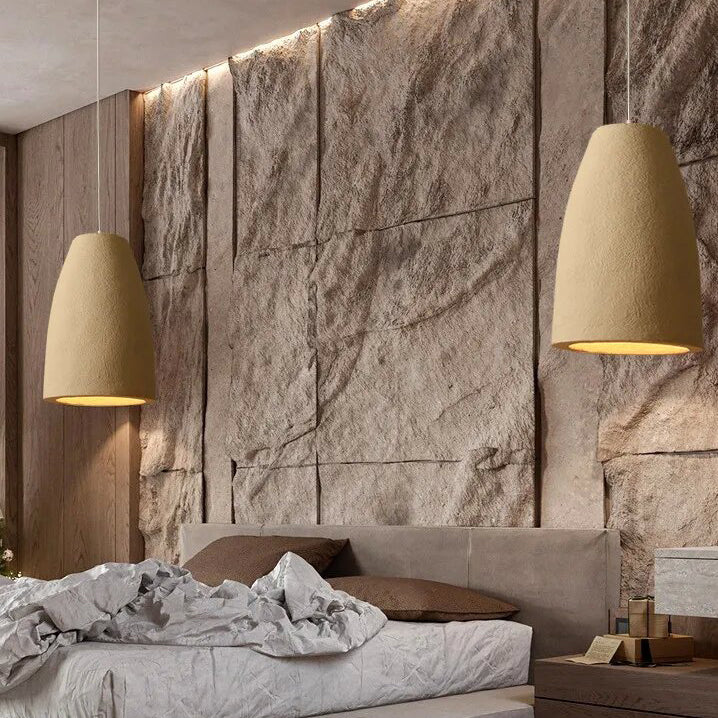 Contemporary Scandinavian Prismatic Round High Density Polystyrene 1-Light Pendant Light For Bedroom