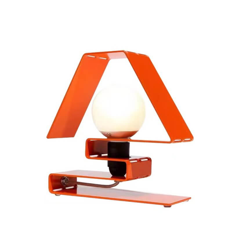 Modern Creative Geometric Iron Finish Frame 1-Light Table Lamp