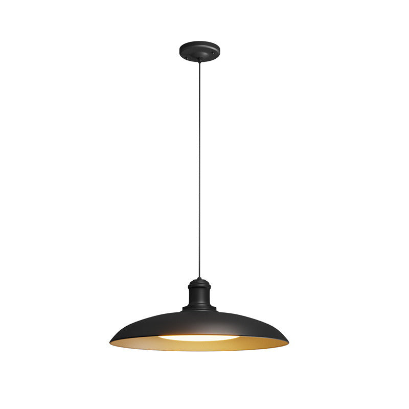 Contemporary Scandinavian Waterproof Carbonized Steel Round 1-Light Pendant Light For Outdoor Patio