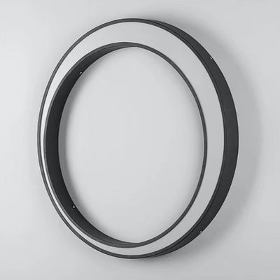 Modern Minimalist Crescent Circle Stainless Steel PC Waterproof LED Wall Sconce Lamp For Outdoor Patio