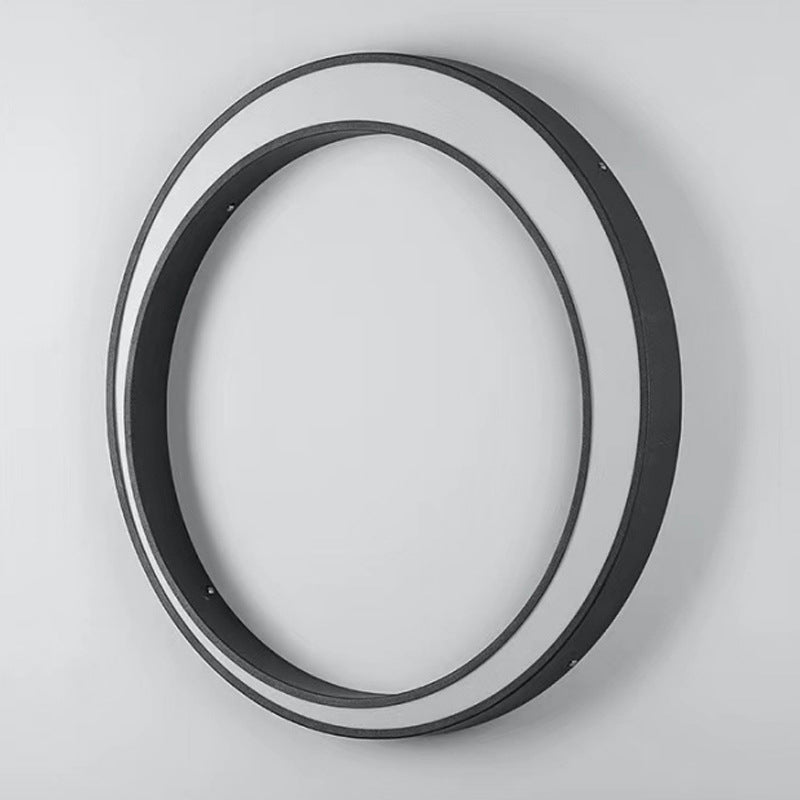 Modern Minimalist Crescent Circle Stainless Steel PC Waterproof LED Wall Sconce Lamp For Outdoor Patio