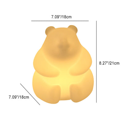 Contemporary Creative Bear PE LED Table Lamp For Living Room