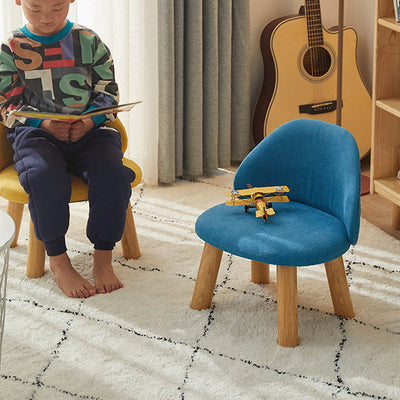 Contemporary Nordic Fabric Round Footstool Backrest For Entryways