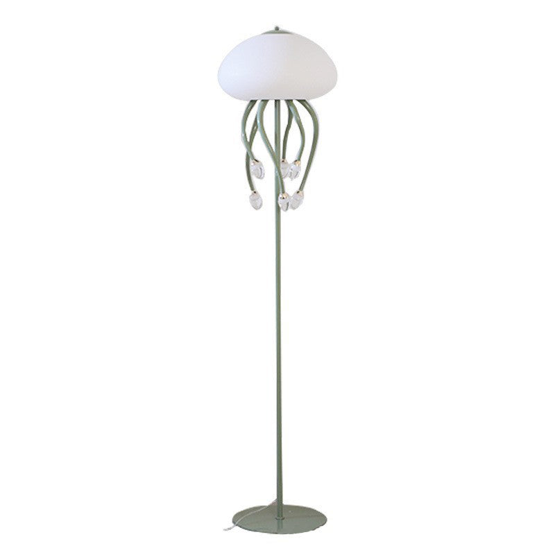 Modern Art Deco Iron Acrylic Jellyfish LED Standing Floor Lamp For Living Room