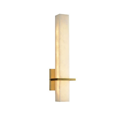 Modern Light Luxury Full Copper Rectangular Lucite LED Wall Sconce Lamp