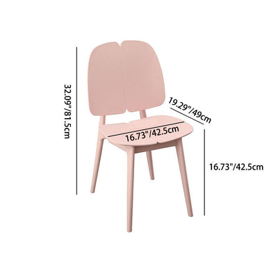 Contemporary Scandinavian Plastic Steel Metal Square Dining Chair Backrest For Dining Room