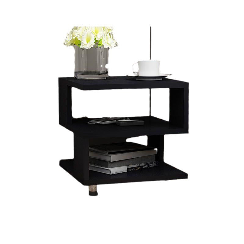 Contemporary Creative Square Cube Plate Side Table 3-Tier For Bedside