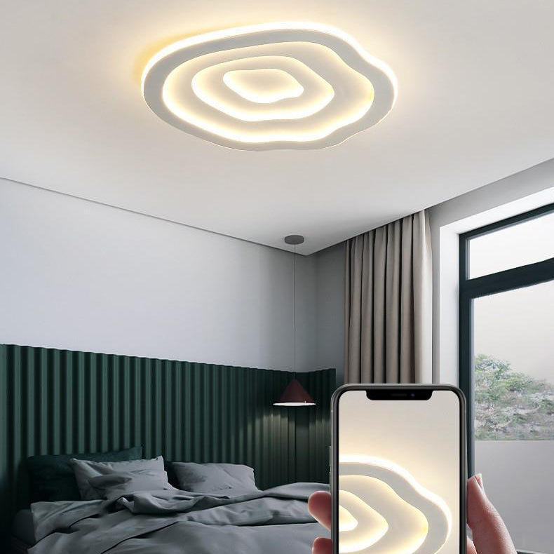 Modern Minimalist Multi-Layer Cloudy Iron Acrylic LED Flush Mount Ceiling Light For Living Room