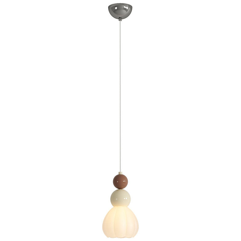 Modern Minimalist Multi-Tier Orb Iron PVC 1-Light Pendant Light For Bedroom