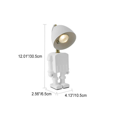 Modern Art Deco Resin Hardware Robot 1-Light Melting Wax Table Lamp For Bedroom