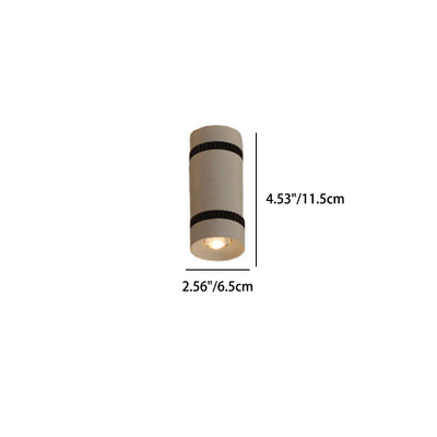 Modern Minimalist Cylinder Aluminum LED Wall Sconce Lamp For Living Room