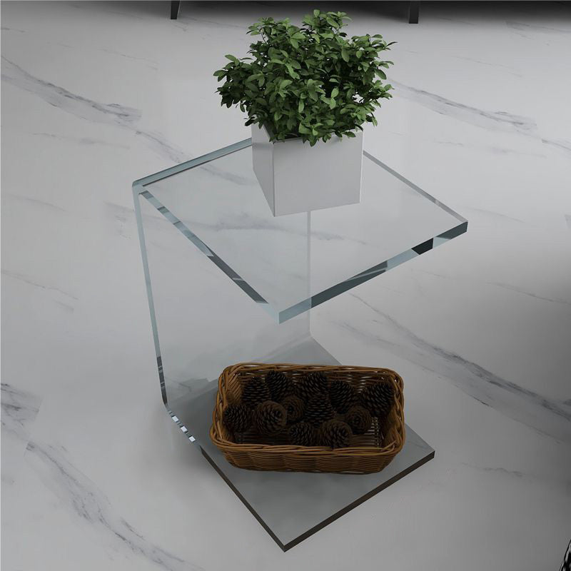 Modern Minimalist Slab Plastic Acrylic End Table For Living Room