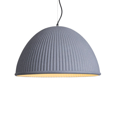 Contemporary Scandinavian Striped Semicircle Resin Shade 1-Light Pendant Light For Bedroom